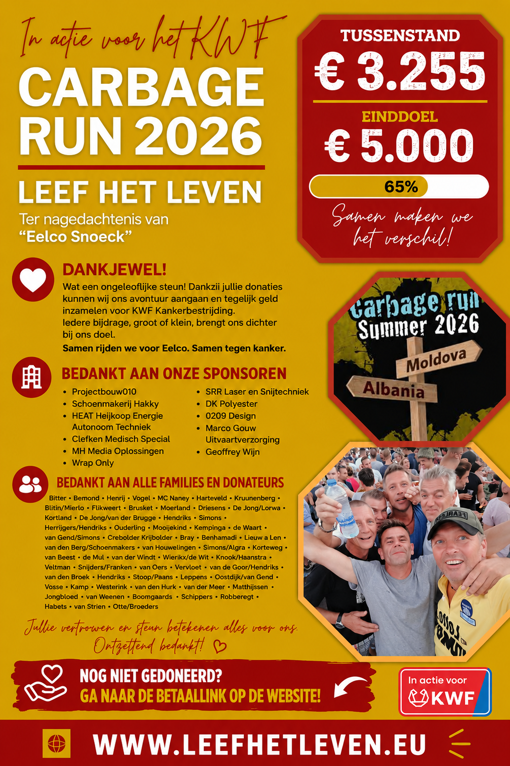 Tussenstand en alvast een bedankje naar alle donateurs 💕
Ook doneren?
https://betaalverzoek.rabobank.nl/betaalverzoek/?id=DT_qVOyNQ2Kz1bzDXjLBTg